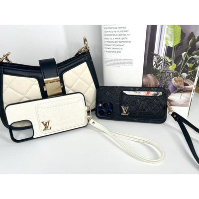 Monogram Luxe Black Edition – Card Holder iPhone Cas