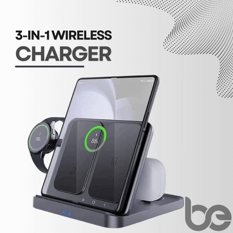 3-in-1 Wireless Charger Stand for Samsung & iPhone