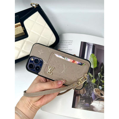 Monogram Luxe Black Edition – Card Holder iPhone Cas