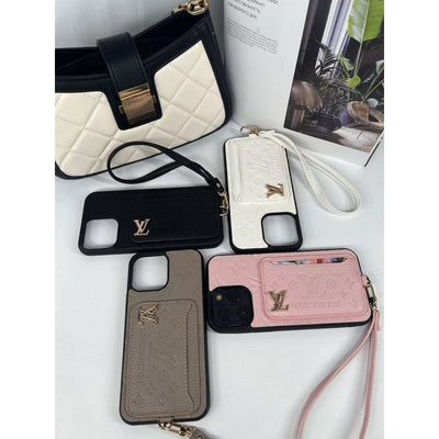 Monogram Luxe Black Edition – Card Holder iPhone Cas