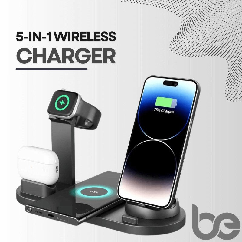 5-in-1 Wireless Charger for iPhone & Apple Watch