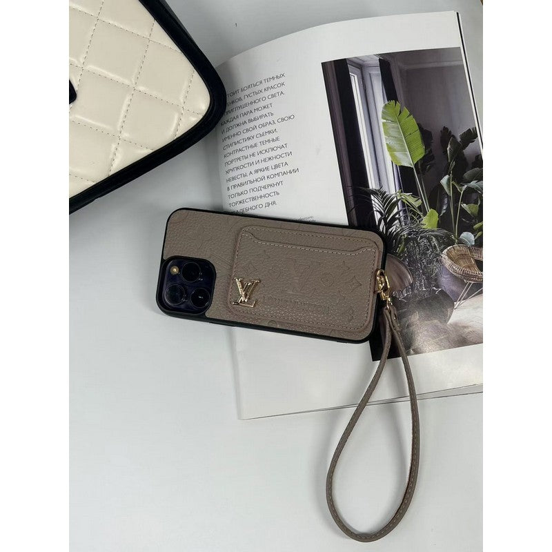 Monogram Luxe Black Edition – Card Holder iPhone Cas