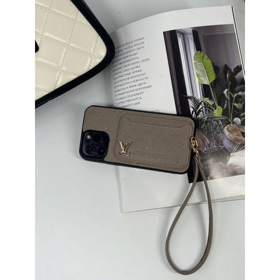 Monogram Luxe Black Edition – Card Holder iPhone Cas