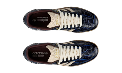 Samba Pony Wales Bonner Collegiate Navy Crocodile Print Sneakers