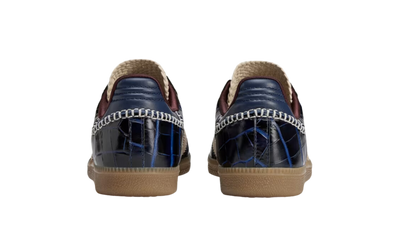 Samba Pony Wales Bonner Collegiate Navy Crocodile Print Sneakers