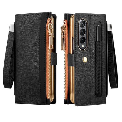 WalletGuard Z Fold 6, 5, 4, 3 Leather Case with Pen Holder