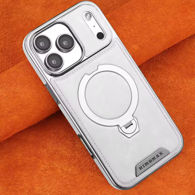 Premium Leather iPhone Case with Card Pocket or Ring Grip