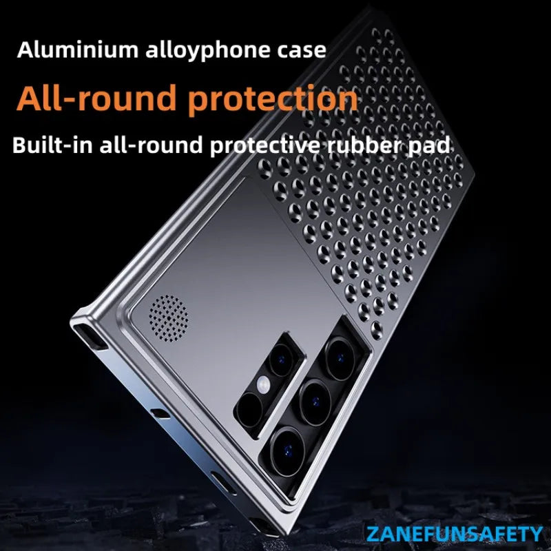 Aromatherapy Aluminum Alloy Anti-fall Cover for Samsung S Series