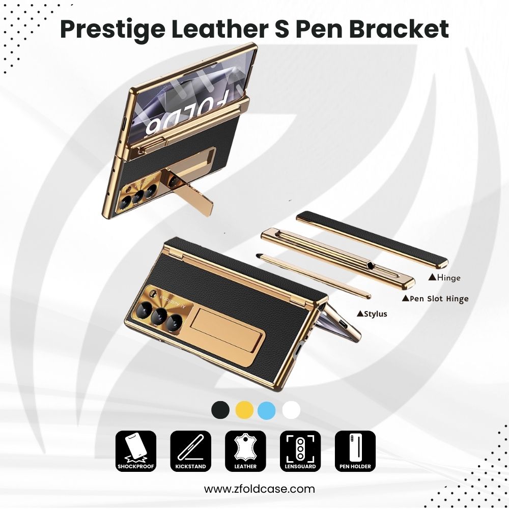 Prestige Z Fold 6, 5, 4 Leather S Pen Bracket Case