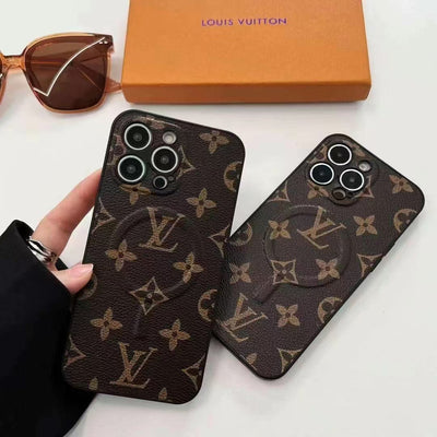 Premium Magnetic Leather Case For iPhone Series