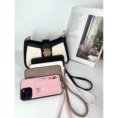 Monogram Luxe Black Edition – Card Holder iPhone Cas