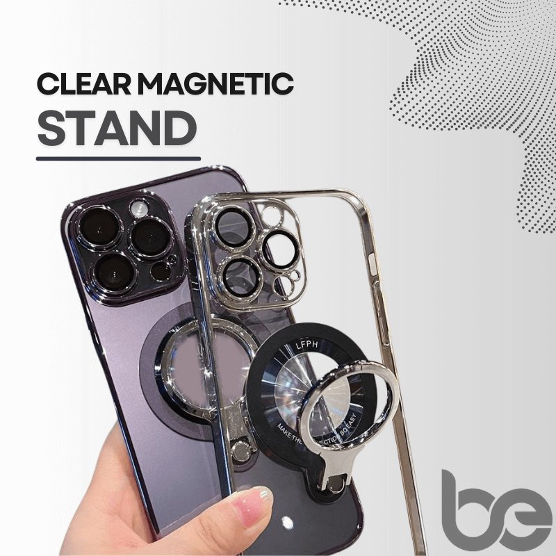 Clear Magnetic Stand iPhone Case