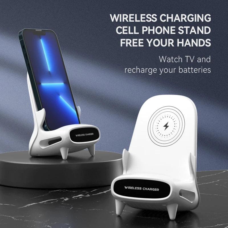 Magnetic Wireless Charger Stand Holder - 15W Desktop Dock Mount