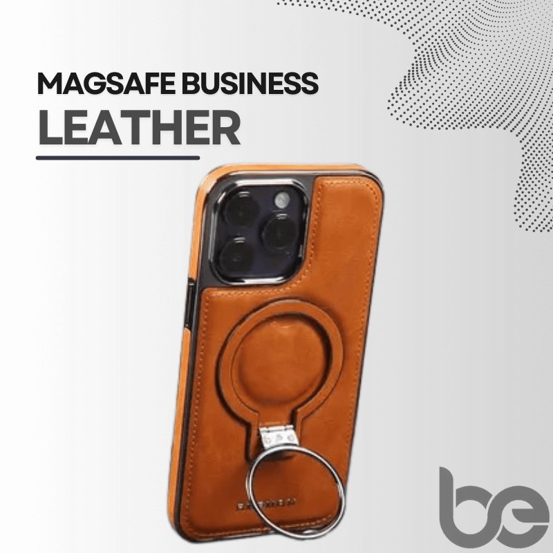 MagSafe Business Leather Case with Invisible Stand for iPhone