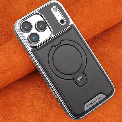 Premium Leather iPhone Case with Card Pocket or Ring Grip
