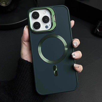 Metal Camera Holder Magnetic Phone Case for iPhone