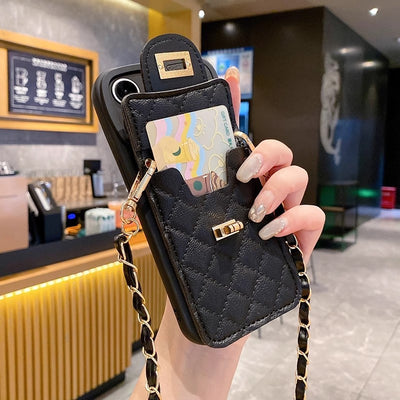 Silicone Wallet Phone Case with Strap