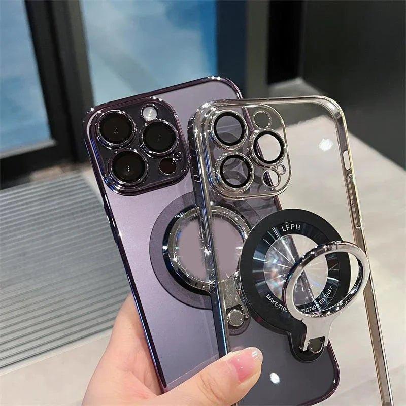 Clear Magnetic Stand iPhone Case