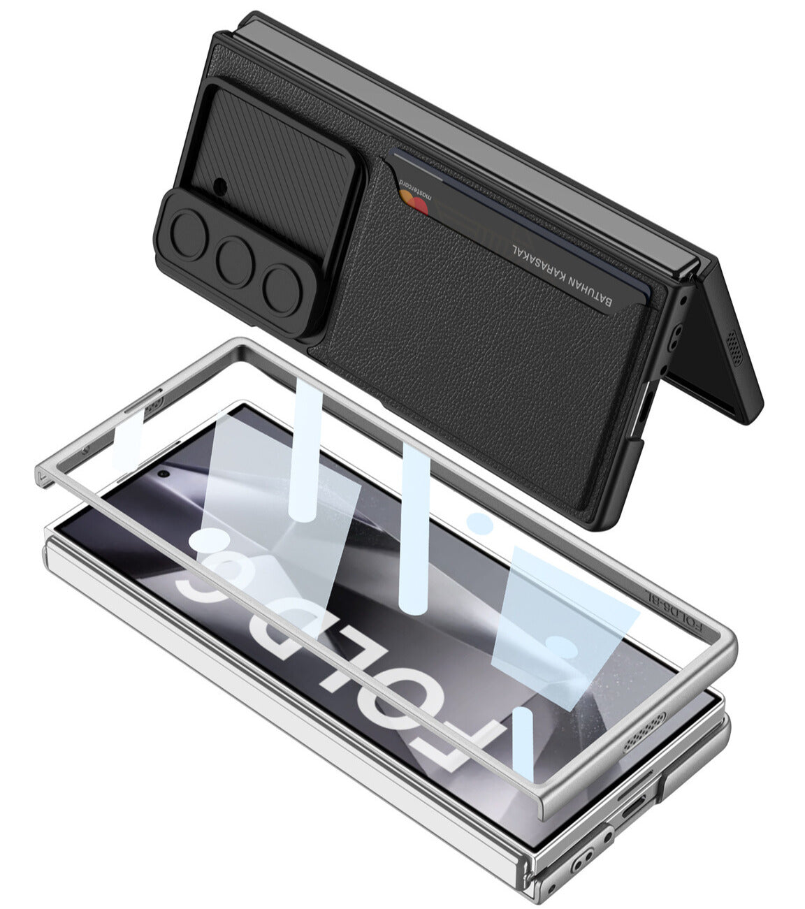 Ultra-Thin Z Fold 6 Card Holder, Screen Protector Case