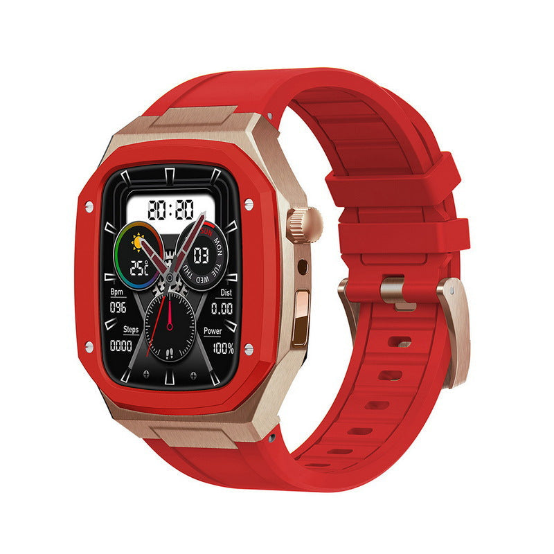 Luxury Metal Case Strap For Apple Watch Series 44/45mm