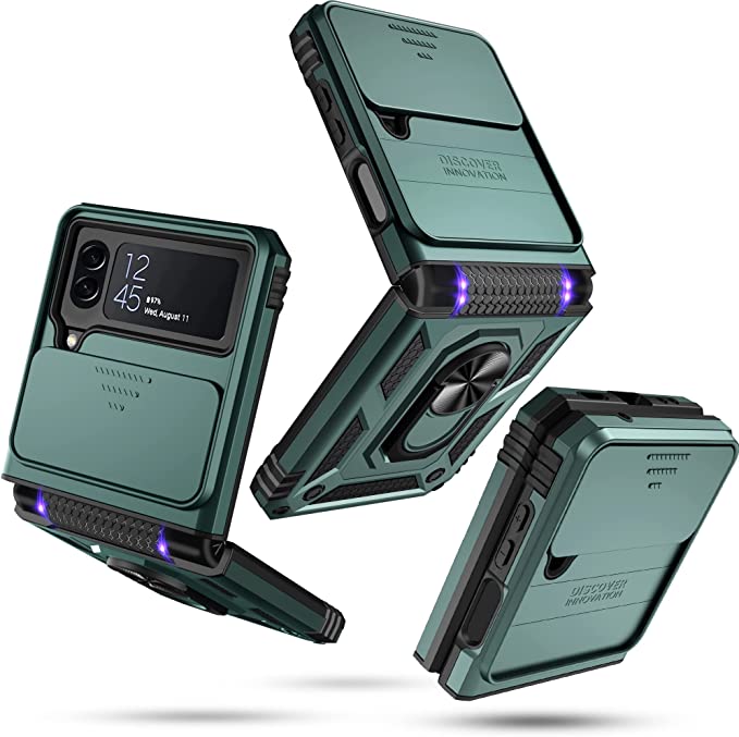 Magnetic Shockproof Case with Camera Cover For Samsung Galaxy Z Flip 4 - casestadium