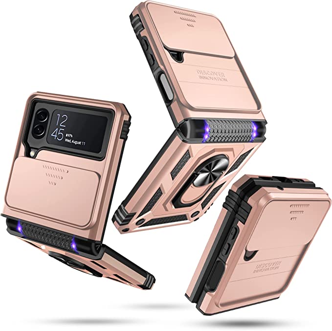 Magnetic Shockproof Case with Camera Cover For Samsung Galaxy Z Flip 4 - casestadium