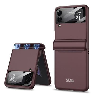 Magnetic Folding All-Inclusive Shell Case For Galaxy Z Flip 4 - casestadium