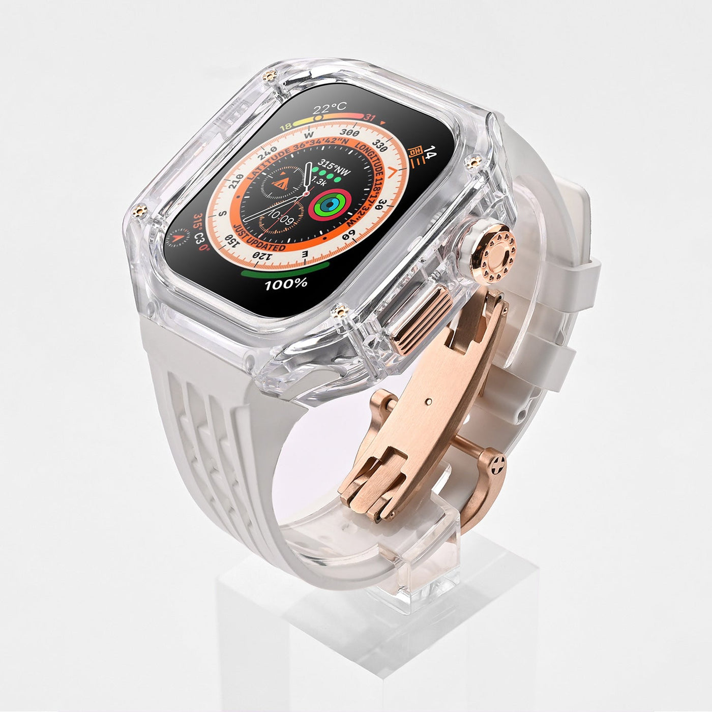 Luxury Case Strap For Apple Watch Series 44/45/49 mm
