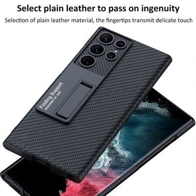 Shockproof Hard Plastic Case with Bracket for Samsung Galaxy S23 Series - casestadium