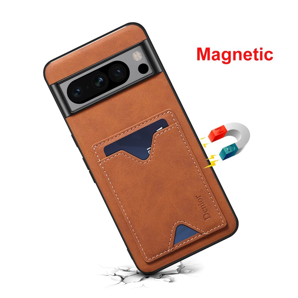 Leather Case with Card Wallet for Google Pixel 8 Series