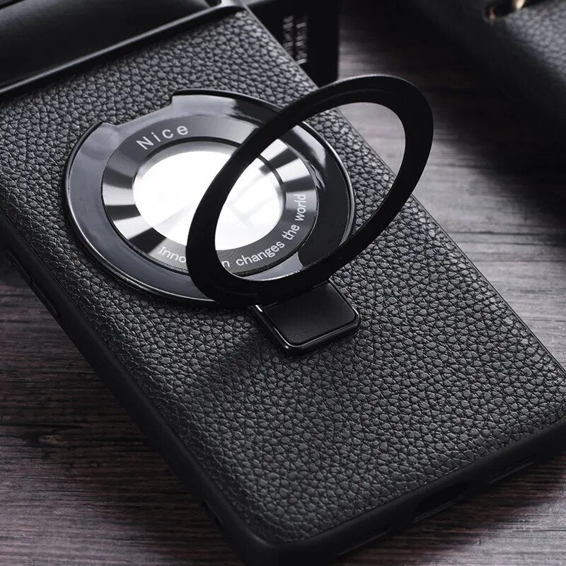 Premium Leather Magnetic Wireless Charging Case For Google Pixel 8 Series