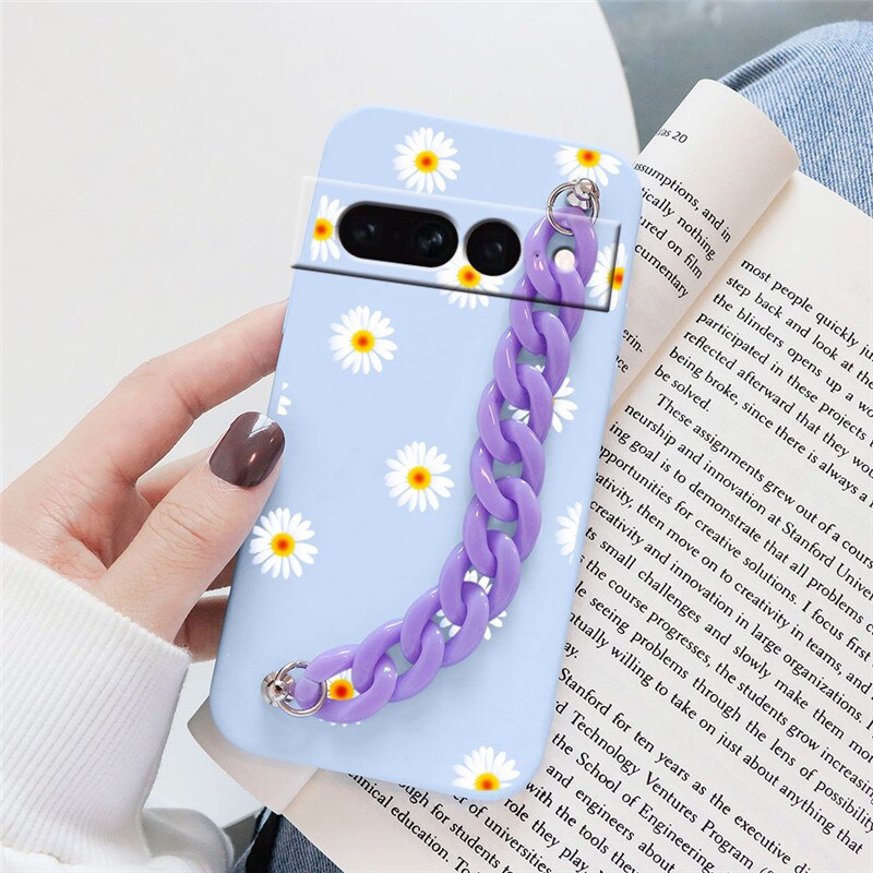 Flowers Silicone Matte Cover For Google Pixel 7 Pro