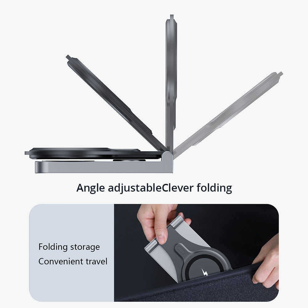 3 in 1 Magnetic Wireless Charger Foldable for iPhone, Apple Watch & AirPods