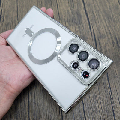 Luxury Transparent Plating Magsafe Case For Samsung Galaxy S23 / Plus / Ultra - casestadium