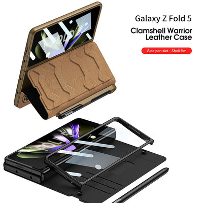 Leather Case with Side Pen slot for Samsung Galaxy Z fold 6