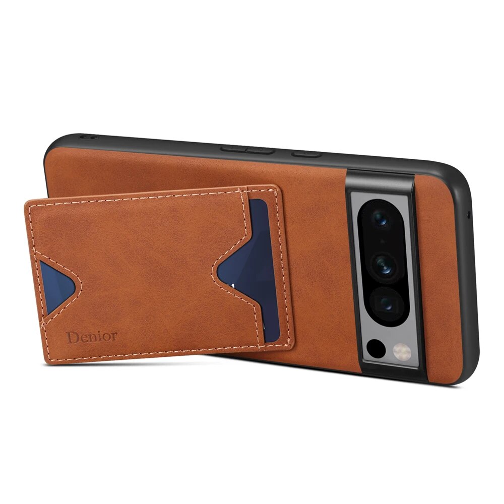 Leather Case with Card Wallet for Google Pixel 8 Series