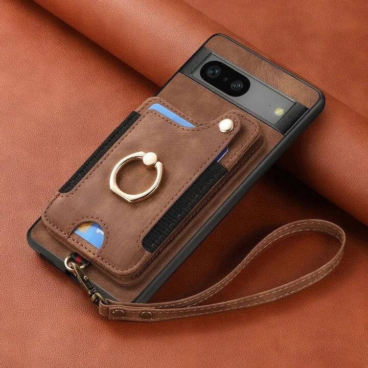 Luxury Leather Case with Stand For Google Pixel 8 Series