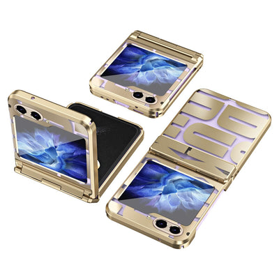 Plating Pattern Clear Cover For Samsung Galaxy Z Flip 5