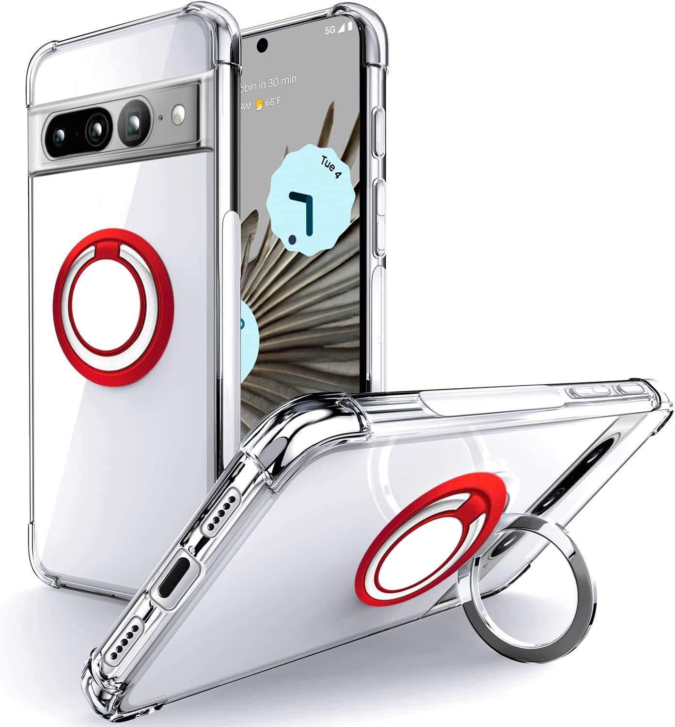 Ring Holder Shockproof Phone Case For Google Pixel 7 Pro
