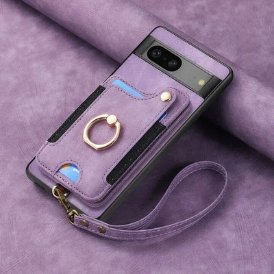 Luxury Leather Case with Stand For Google Pixel 8 Series