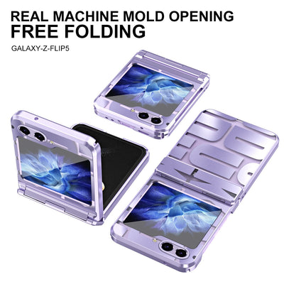 Plating Pattern Clear Cover For Samsung Galaxy Z Flip 5