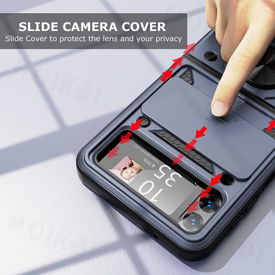 Magnetic Shockproof Case with Camera Cover For Samsung Galaxy Z Flip 4 - casestadium