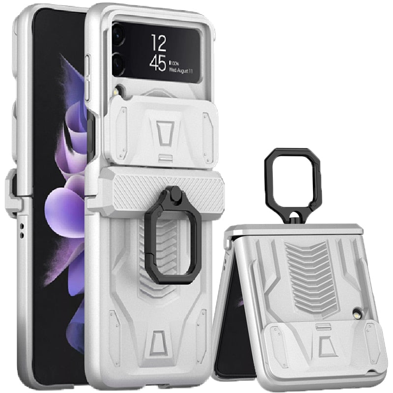 Magnetic Hinge All-Package Case For Samsung Galaxy Z Flip4 & Z Flip3 Case Back Slide Camera Protection - casestadium