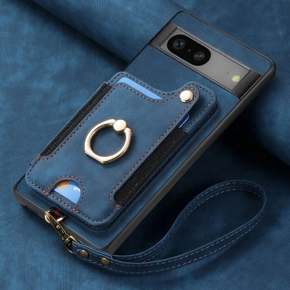 Luxury Leather Case with Stand For Google Pixel 8 Series