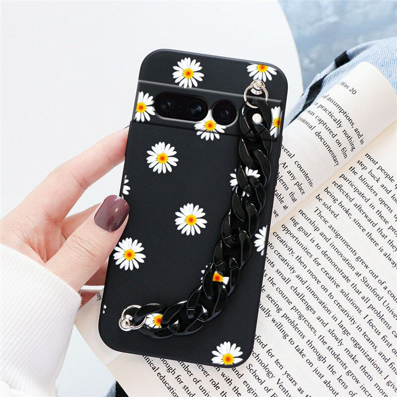 Flowers Silicone Matte Cover For Google Pixel 7 Pro