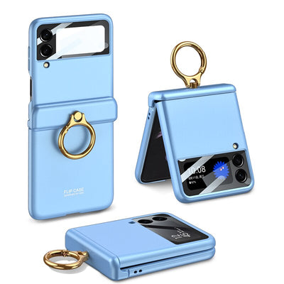 Armor Case with Ring Bracket Stand for Samsung Galaxy Z Flip 4 (Magnetic Hinge Cover) - casestadium