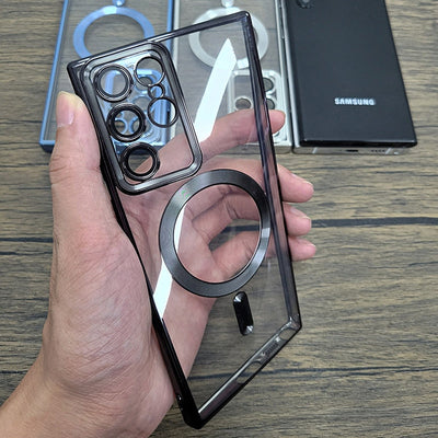 Luxury Transparent Plating Magsafe Case For Samsung Galaxy S23 / Plus / Ultra - casestadium