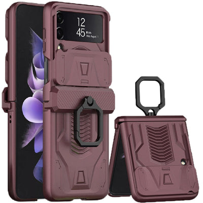 Magnetic Hinge All-Package Case For Samsung Galaxy Z Flip4 & Z Flip3 Case Back Slide Camera Protection - casestadium