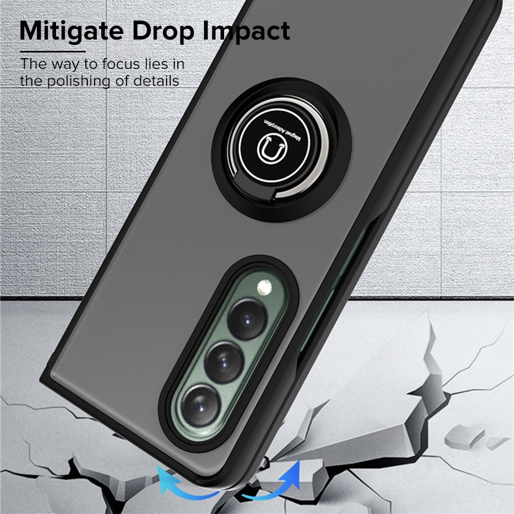 Magnet Holder Ring Armor Case For Samsung Galaxy Z Fold 4 - casestadium
