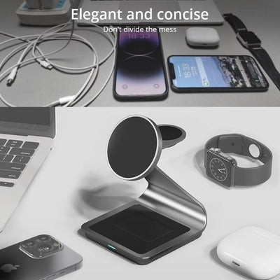 3 in 1 Fast Magnetic Wireless Charger for iPhone